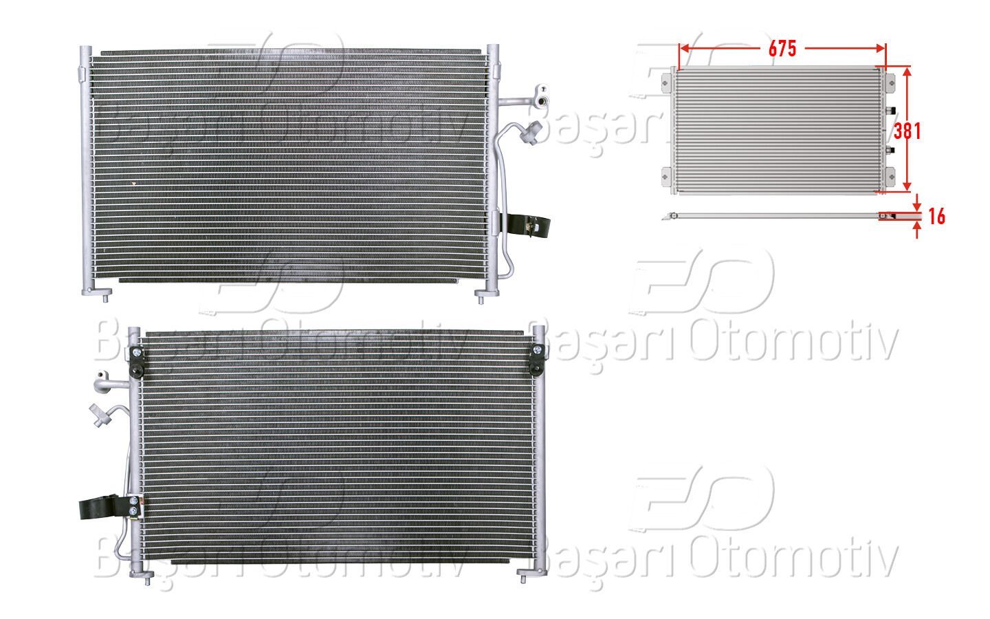 Chevrolet Evanda 2003 Sonrası Klima Radyatörü 675X381X16