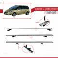 Citroen Grand C4 Picasso 2007-2012 Arası ile Uyumlu BASIC Model Ara Atkı Tavan Barı Gri 3 Adet