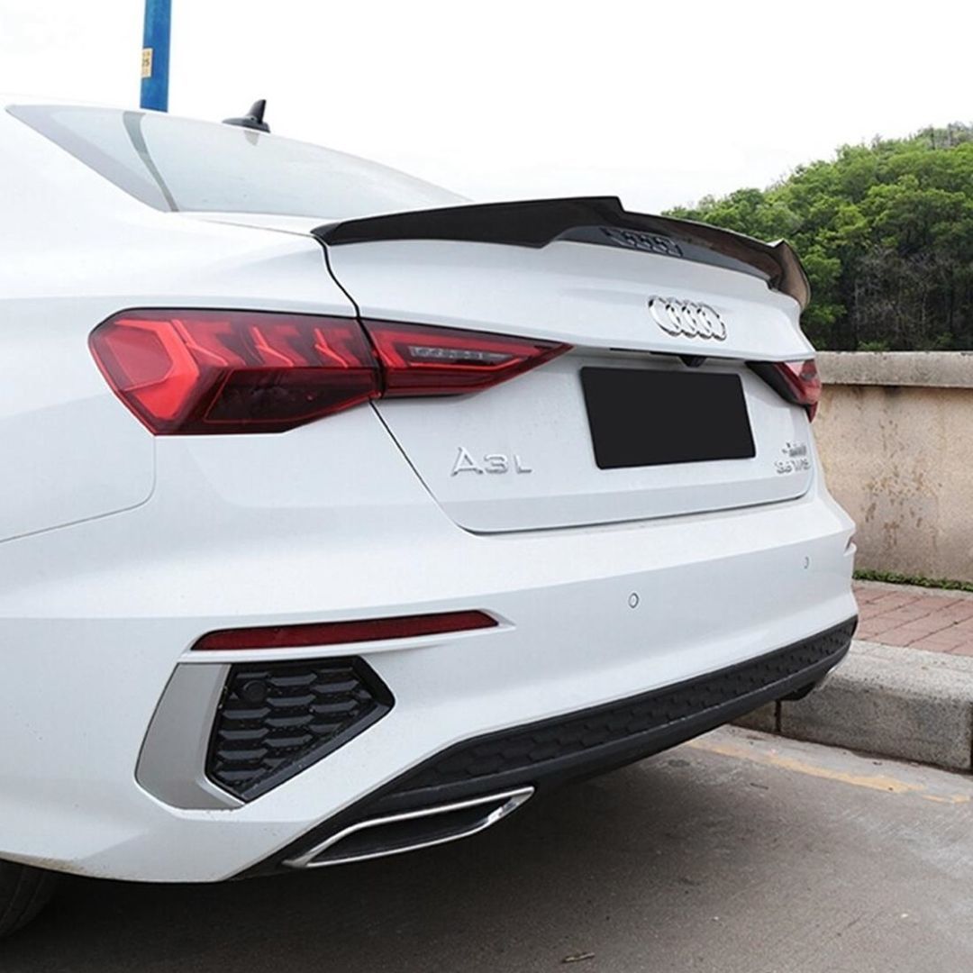 Audi A3 2021 + Sedan Uyumlu M4 Spoiler ( Pıano Black / Parlak Siyah )