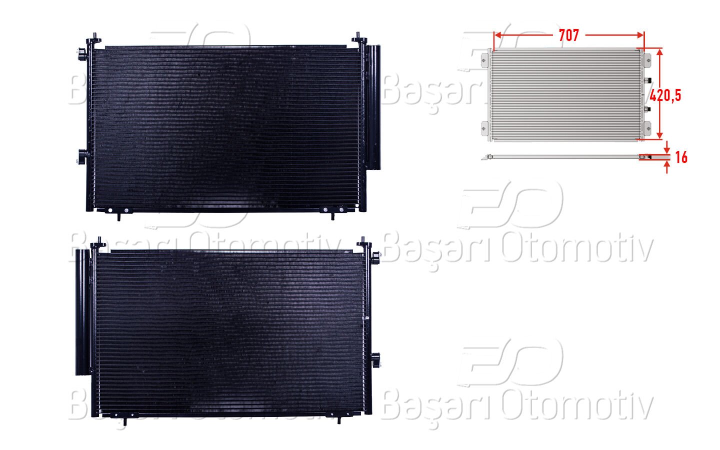 Toyota RAV4 2.0 2.2 2.5D 2012 Sonrası Klima Radyatörü