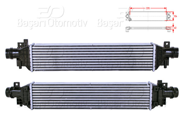 Opel Mokka Chevrolet Trax 2012 ve Sonrası Turbo Radyatörü (Intercooler)