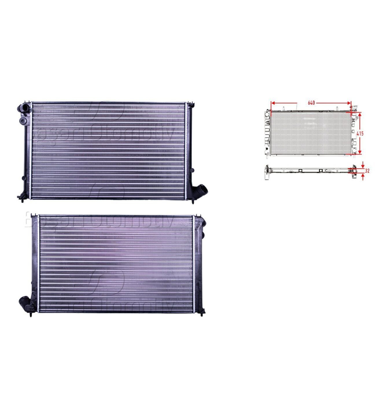 Peugeot 406 1.6 1.8 1995 2000 Mekanik Su Radyatörü MT AT 640x415 mm