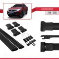 Fiat Fullback 2016-2020 Arası ile Uyumlu FLY Model Ara Atkı Tavan Barı Siyah 2 Adet