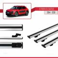 Citroen C4 Cactus 2014-2021 Arası ile Uyumlu BASIC Model Ara Atkı Tavan Barı Gri 3 Adet