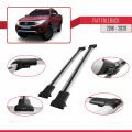 Fiat Fullback 2016-2020 Arası ile Uyumlu FLY Model Ara Atkı Tavan Barı Gri 2 Adet