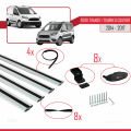 Ford Transit/Tourneo Courier Pre-Facelift 2014-2017 Arası ile Uyumlu BASIC Model Ara Atkı Tavan Barı Gri 4 Adet