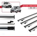 Ford Transit/Tourneo Courier Pre-Facelift 2014-2017 Arası ile Uyumlu BASIC Model Ara Atkı Tavan Barı Gri 4 Adet