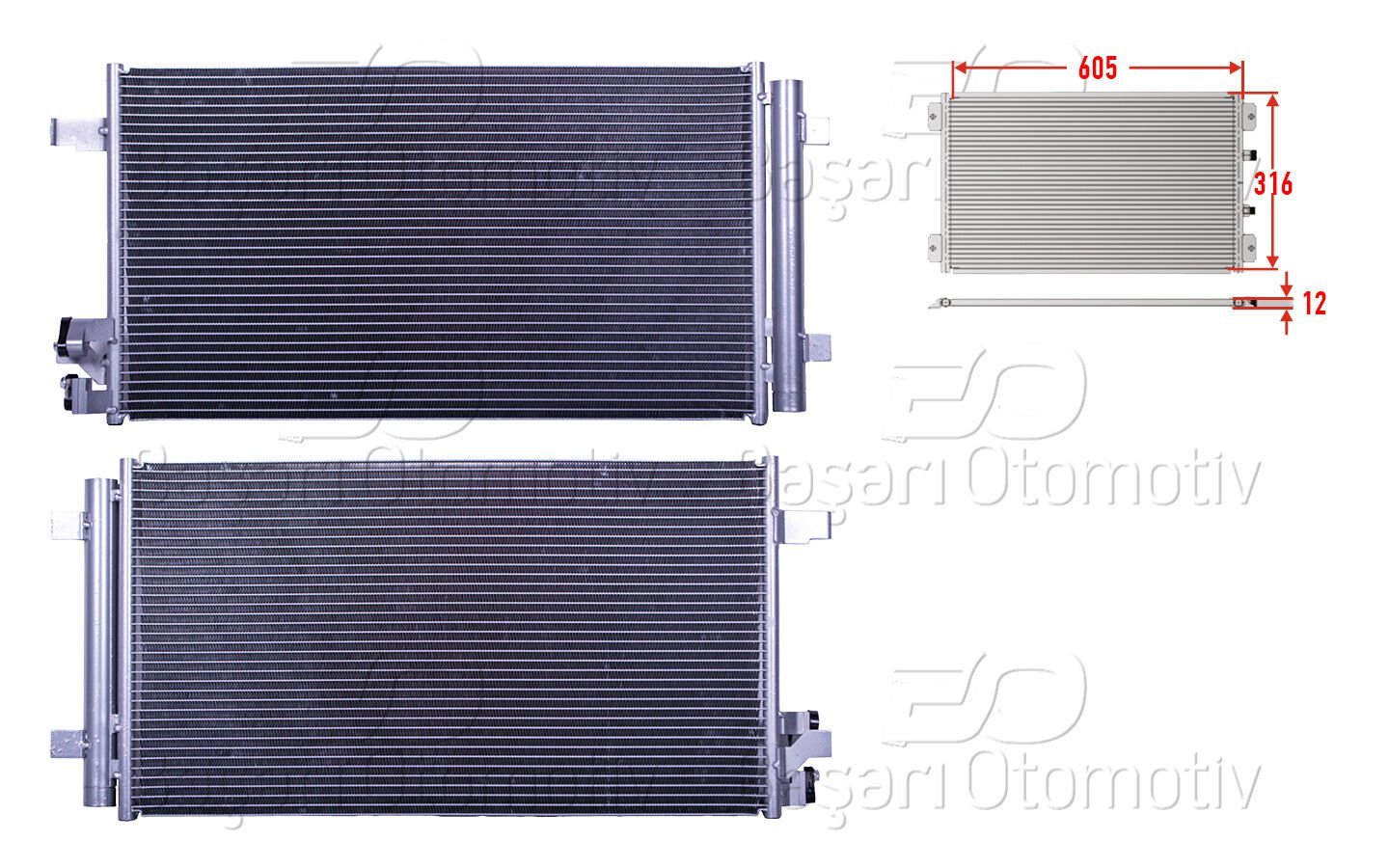 Volkswagen Polo Audi A1 Sportback Seat Arona Ibiza 1.0 2.0GTI 2017 ve Sonrası Klima Radyatörü