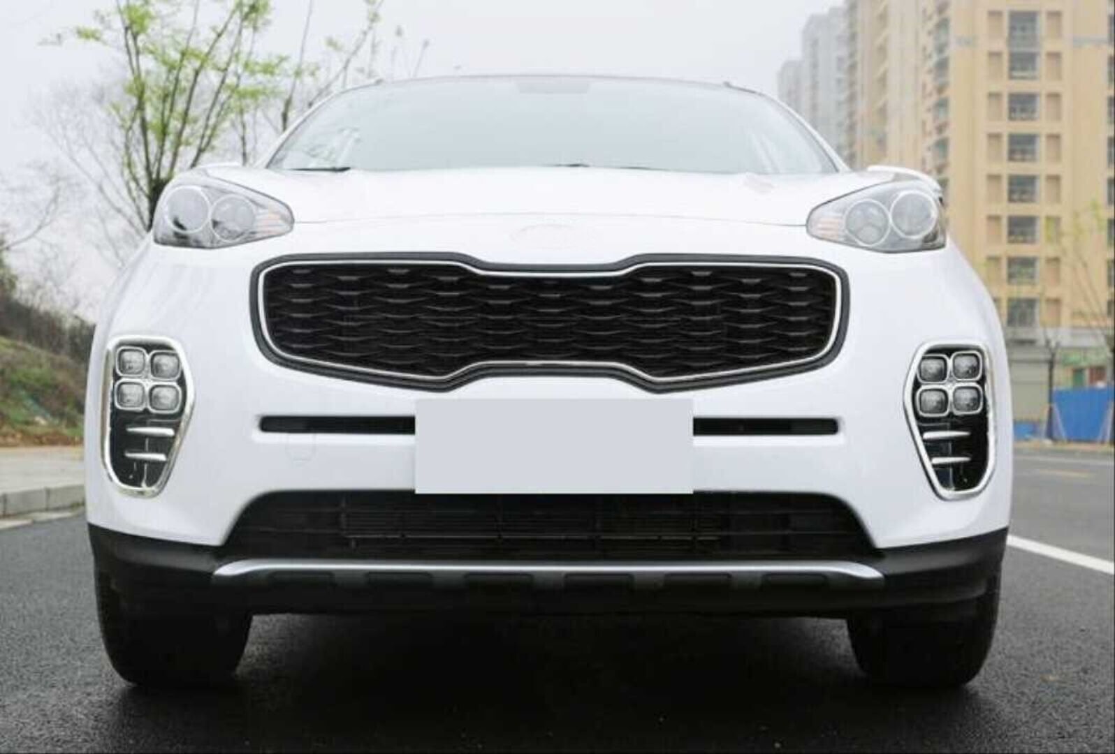 Kia Sportage 2016 - 2019 Büyük Model Nikelajlı Sis Kaplaması
