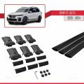 BMW X7 (G07) 2020 ve Sonrası ile Uyumlu FLY Model Ara Atkı Tavan Barı Siyah 3 Adet