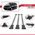 Seat Alhambra 2 (7N) 2010-2020 Arası ile Uyumlu FLY Model Ara Atkı Tavan Barı Gri 3 Adet