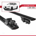 Alfa Romeo Stelvio (T949) 2017 ve Sonrası ile Uyumlu HOOK Model Ara Atkı Tavan Barı Siyah 2 Adet