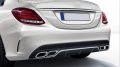 Mercedes W205 C Serisi Uyumlu Difüzör & Egzoz Seti ( AMG Sedan ) / Krom