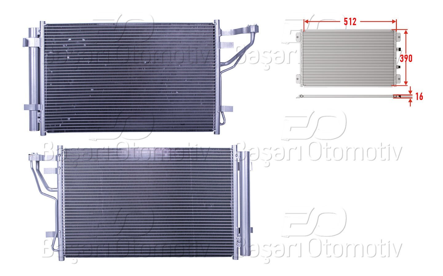 Hyundai i30 Kia Ceed 2007-2012 Uyumlu Klima Radyatörü