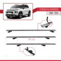 Citroen C3 Aircross (A88) 2018-2024 Arası ile Uyumlu BASIC Model Ara Atkı Tavan Barı Gri 3 Adet