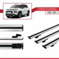 Citroen C3 Aircross (A88) 2018-2024 Arası ile Uyumlu BASIC Model Ara Atkı Tavan Barı Gri 3 Adet