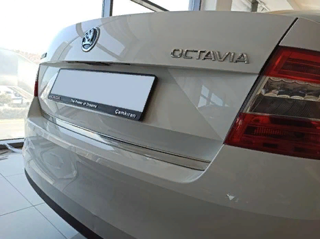 Skoda Octavia 2015-2019 Uyumlu Yedek Parça Bagaj Çıtası Krom