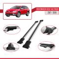 VW Golf Alltrack Mk7 2017-2019 Arası ile Uyumlu FLY Model Ara Atkı Tavan Barı Gri 2 Adet