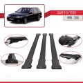 Saab 9-5 (YS3E) SW 1998-2010 Arası ile Uyumlu FLY Model Ara Atkı Tavan Barı Siyah 3 Adet