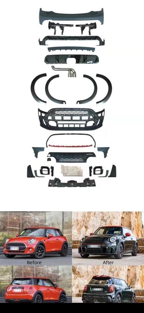 Mini Cooper F56 ( 2 Kapı ) Uyumlu JCW Body Kit / Makyajlı Görünüm Full Set