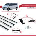 Volkswagen T6 Transporter 2015-2024 Arası ile Uyumlu BASIC Model Ara Atkı Tavan Barı Gri 4 Adet