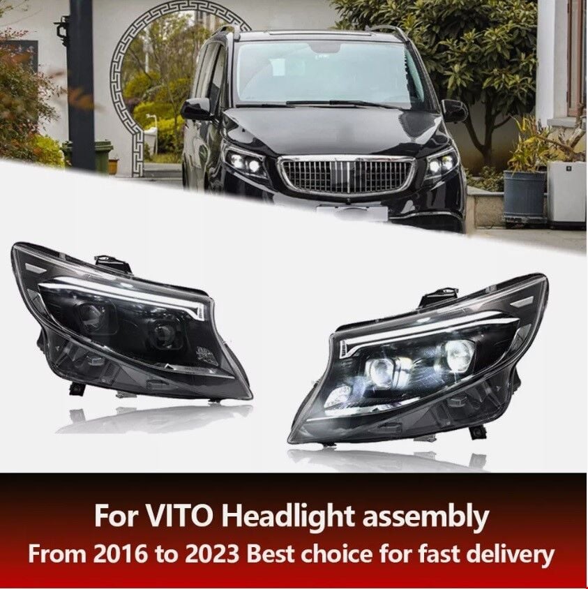 Mercedes Vito W447 Facelift Ön Far Seti Led 2024 Sonrası Uyumlu
