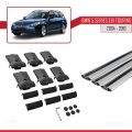 BMW 5 Serisi (E61) Touring 2004-2010 Arası ile Uyumlu FLY Model Ara Atkı Tavan Barı Gri 3 Adet