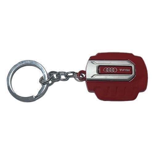 Audi  Uyumlu Yedek Parça Motor Kapağı Kırmızı Anahtarlık