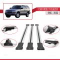 Chevrolet Blazer 1995-2005 Arası ile Uyumlu FLY Model Ara Atkı Tavan Barı Gri 3 Adet
