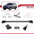 Chevrolet Blazer 1995-2005 Arası ile Uyumlu FLY Model Ara Atkı Tavan Barı Gri 3 Adet