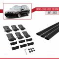 BMW 5 Serisi (E39) Touring 1997-2003 Arası ile Uyumlu FLY Model Ara Atkı Tavan Barı Siyah 3 Adet