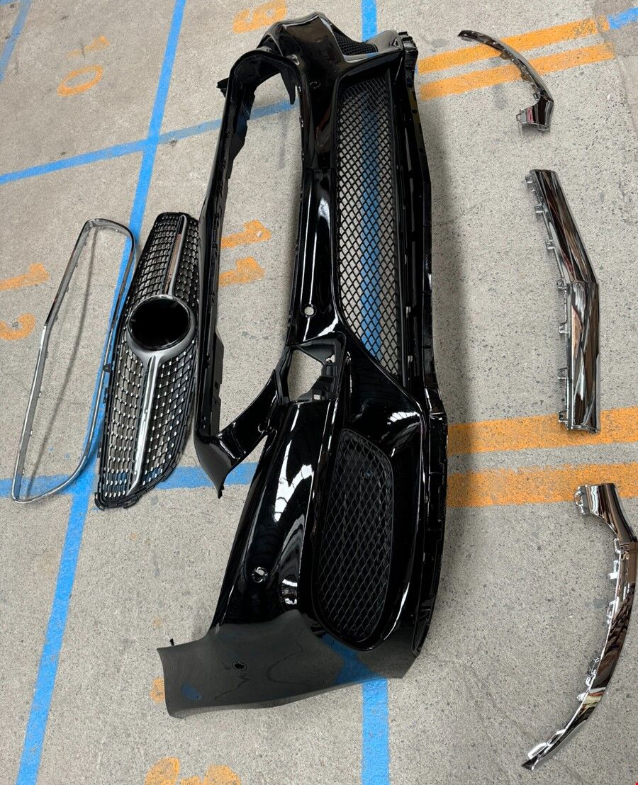 Mercedes W218 Ön Tampon Amg Set (Siyah Boyalı Panjur) 2015 Sonrası Uyumlu