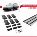 BMW 5 Serisi (E39) Touring 1997-2003 Arası ile Uyumlu FLY Model Ara Atkı Tavan Barı Gri 3 Adet