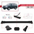Toyota Land Cruiser 1998-2007 Arası ile Uyumlu FLY Model Ara Atkı Tavan Barı Siyah 2 Adet