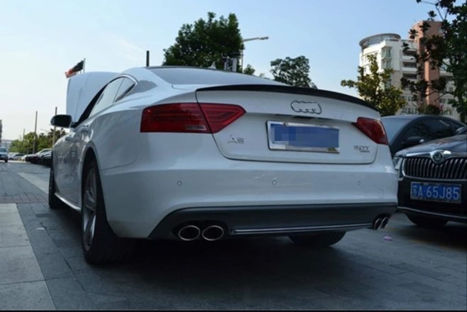 Audi A5 2009-2016 Uyumlu Spoiler - Pıano Black / Parlak Siyah