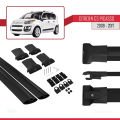 Citroen C3 Picasso 2009-2017 Arası ile Uyumlu FLY Model Ara Atkı Tavan Barı Siyah 2 Adet