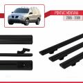 Pontiac Montana 2005-2009 Arası ile Uyumlu BASIC Model Ara Atkı Tavan Barı Siyah 3 Adet