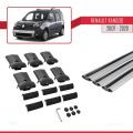 Renault Kangoo 2 (X61) 2007-2020 Arası ile Uyumlu FLY Model Ara Atkı Tavan Barı Gri 3 Adet