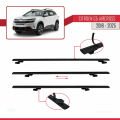 Citroen C5 Aircross 2018 ve Sonrası ile Uyumlu BASIC Model Ara Atkı Tavan Barı Siyah 2 Adet