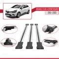 Renault Clio 4 ST 2013-2020 Arası ile Uyumlu FLY Model Ara Atkı Tavan Barı Gri 3 Adet