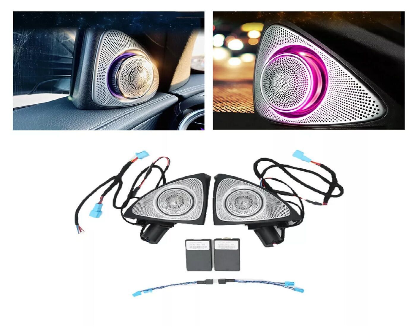 Mercedes S-Class W222 Araç Yılı 2015-2020 3D Işıklı Tweeter 64 Renk