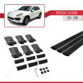 Porsche Cayenne 2 (92A) 2011-2018 Arası ile Uyumlu FLY Model Ara Atkı Tavan Barı Siyah 3 Adet