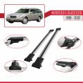 Mercedes E Class S210 Wagon 1998-2002 Arası ile Uyumlu FLY Model Ara Atkı Tavan Barı Gri 2 Adet