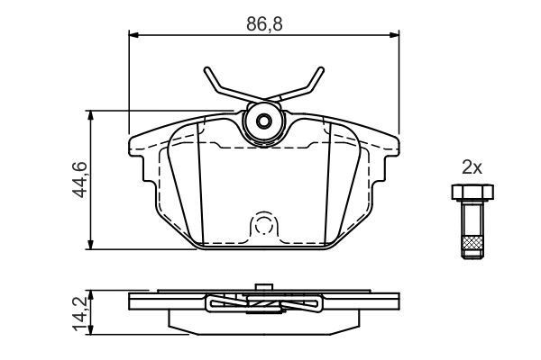 BOSCH B 0986424545 Ön Fren Balatası – Fiat, Peugeot ve Citroën Modelleri İçin Uyumlu