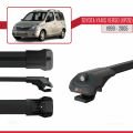 Toyota Yaris Verso (XP20) 1999-2005 Arası ile Uyumlu ACE-1 Ara Atkı Tavan Barı Siyah 2 Adet