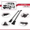 Opel Combo D 2012-2018 Arası ile Uyumlu FLY Model Ara Atkı Tavan Barı Gri 2 Adet