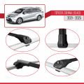 Toyota Sienna 4 (XL40) 2021 ve Sonrası ile Uyumlu ACE-1 Ara Atkı Tavan Barı Siyah 2 Adet