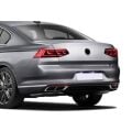 Volkswagen Passat B8.5 2019-2023 Uyumlu Yedek Parça 4'lü R Line 3 Parça Krom Egzoz Görünümü Çıta