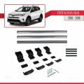Toyota RAV4 IV (XA40) Post-Facelift 2016-2018 Arası ile Uyumlu BASIC Model Ara Atkı Tavan Barı Gri 2 Adet