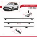 Mercedes EQB (X243) 2021 ve Sonrası ile Uyumlu BASIC Model Ara Atkı Tavan Barı Gri 3 Adet